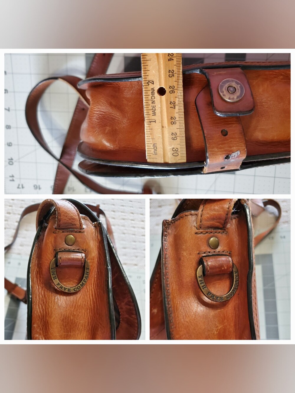FRYE Ilana Italian Leather Saddle Bag Western Crossbody Unisex - Picture 15 of 16